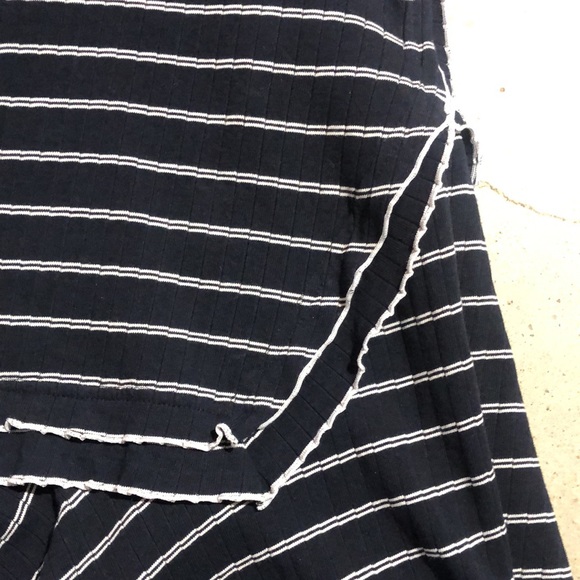 Derek Lam 10 Crosby Navy and White Striped Layered Tank Dress - Picture 5 of 9